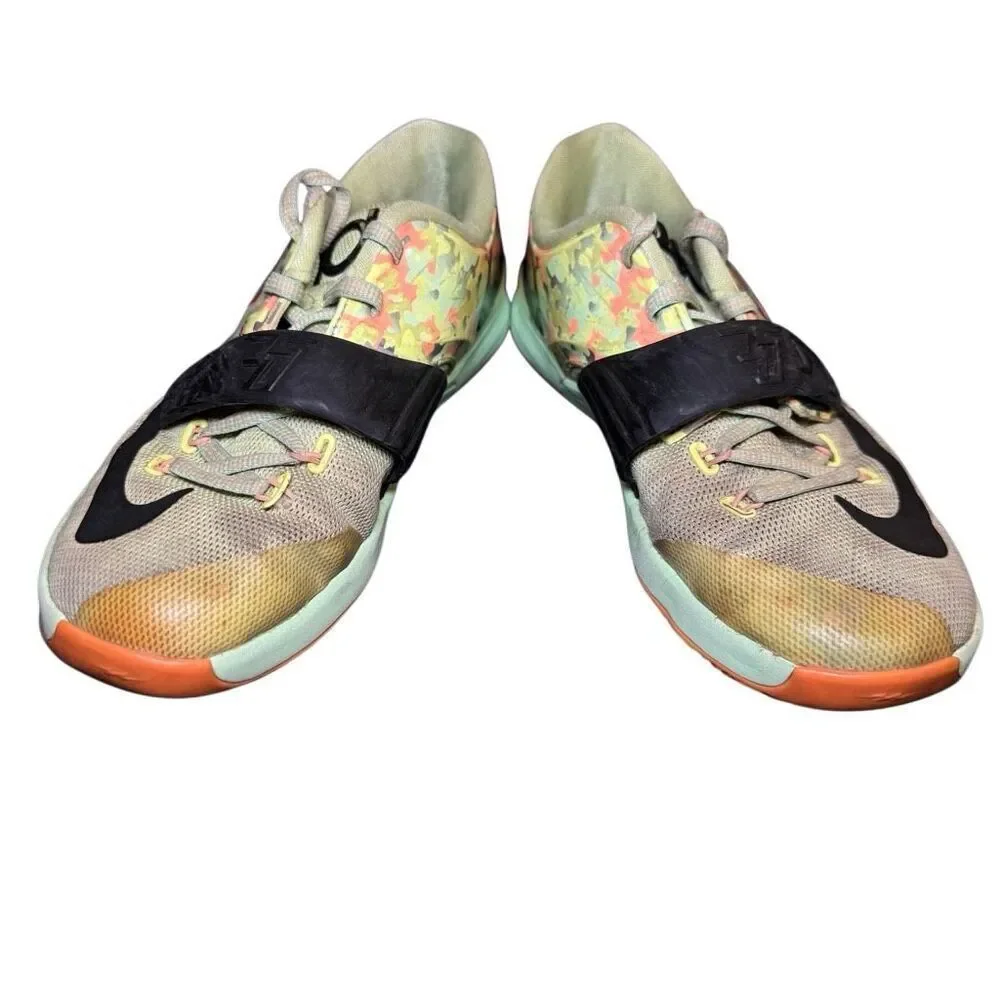 Nike KD 7 Easter Liquid Lime Green Shoes Kevin Durant Boys Sneakers Size 2.5 Y
